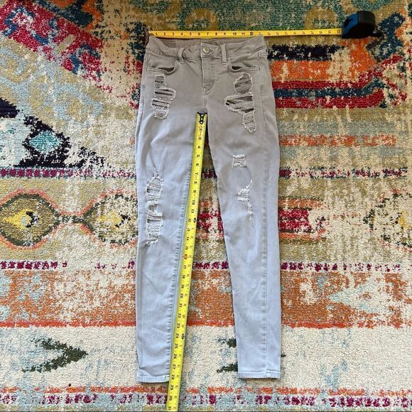 American Eagle Outfitters Super Stretch Ripped Jegging Jeans - Picture 12 of 13